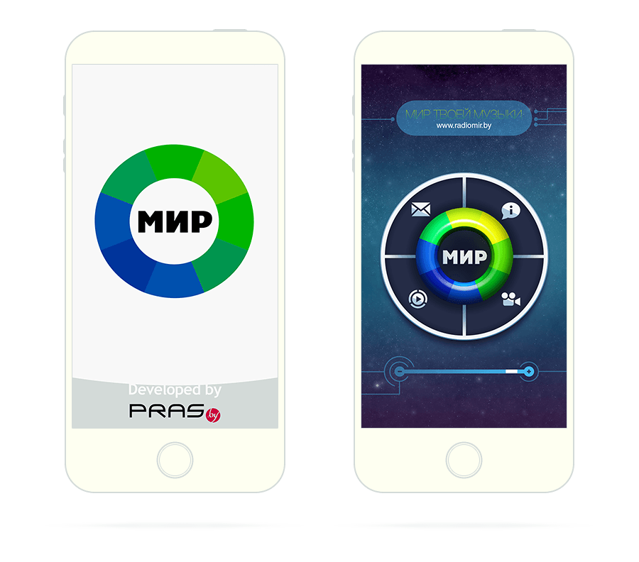 PRAS.BY Радио Мир мобильное приложение